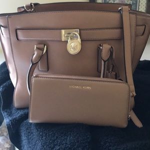 MK Satchel & matching wallet